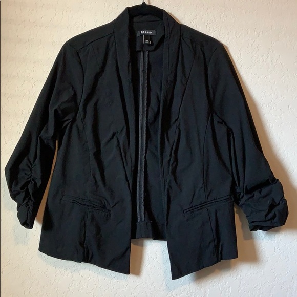Torrid Black Blazer Size 00 - Picture 3 of 4